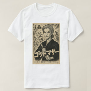 T-SHIRT GODDOMAZA SAMURAI MOVIE BW POSTER