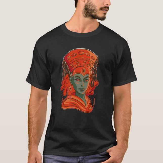 T-shirt Godess népalaise Kumari Bust Statue Népal He (Devant)