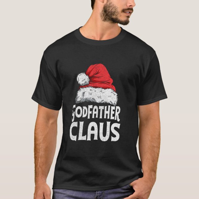 T-shirt Godfather Claus Christmas Family Group Corresponda (Devant)