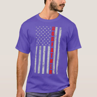 T-shirt Godfather Funny Fathers Day Vintage Patriotic Amer