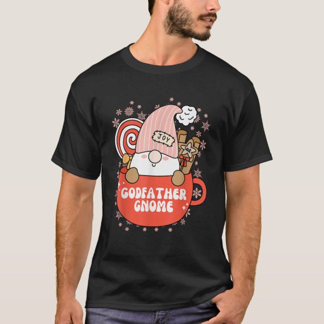T-shirt Godfather Gnome Retro Family Matching Group Christ (Devant)