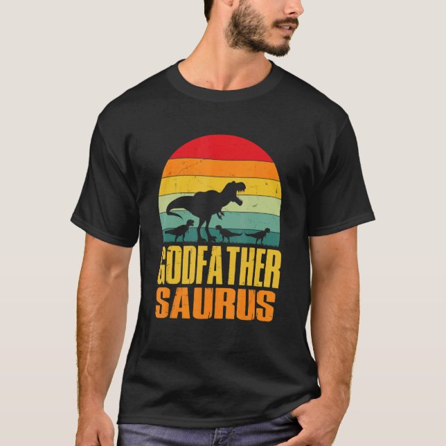 T-shirt Godfathersaurus Rex Dinosaur Godfather Saurus Fami (Devant)