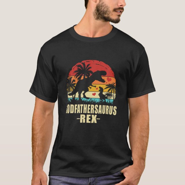 T-shirt Godfathersaurus T Rex Dinosaur Parrain Saurus Fa (Devant)