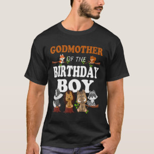 T-shirt Godmère De L'Anniversaire Boy Woodland Party Match