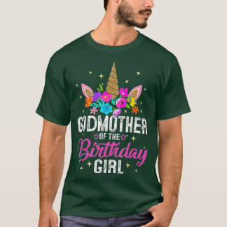T-shirt Godmère De L'Anniversaire Fille Mère Cadeau Unicor