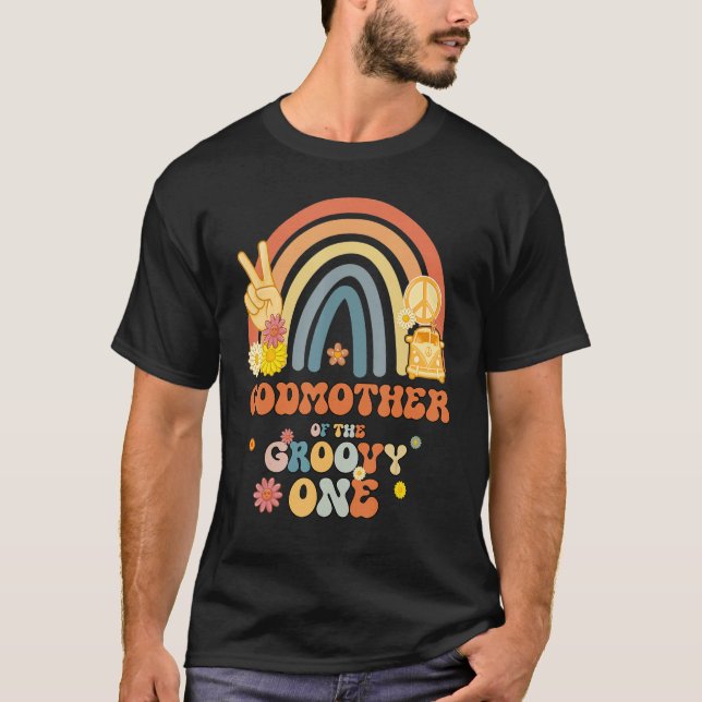 T-shirt Godmère Du Super One Rainbow Boho Anniversaire (Devant)