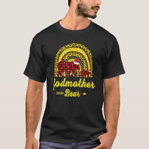 T-shirt Godmère Ours Noël Arc-en-ciel Famille Léopard Ch