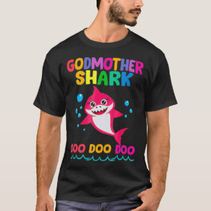 T-shirt Godmère Shark Cadeau mignon bébé requin Funny Baby