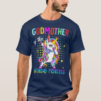 T-shirt Godmother of the Birthday Princess Girl Dabbing Un