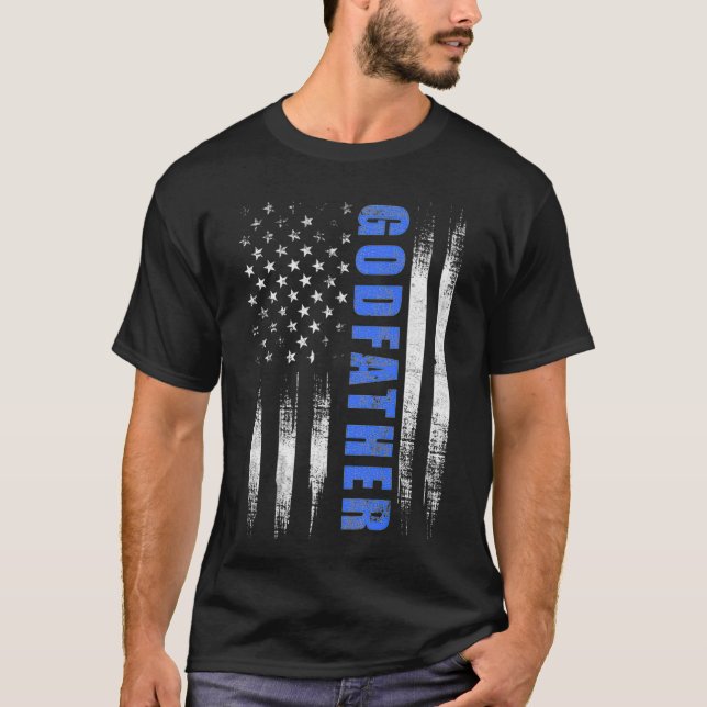 T-shirt Godparent New First Time Godmother Godfather USA F (Devant)