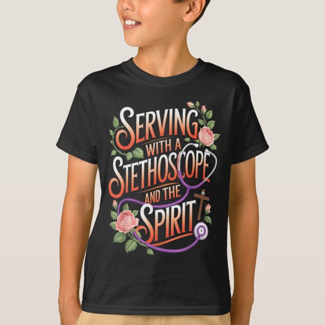 T-shirt God's Work In Scrubs Jesus Faith God Cna Christian (Devant)
