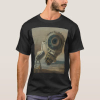 Goéland robot généré par l'IA, style peinture à l'
