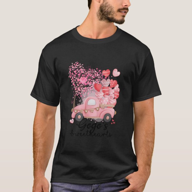 T-shirt Gogo'S Sweethearts Arbre Et Camion Valentine (Devant)