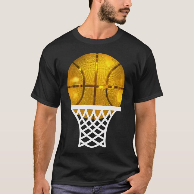 T-shirt Gold Basketball Trophée Mvp Award Cool Basketball  (Devant)