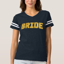 Gold Foil mariée sportive Tee