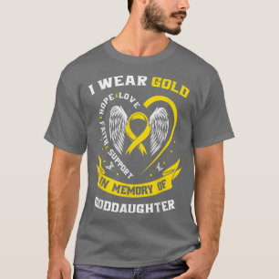 T-shirt Gold For Chilhood Cancer Awareness Godgirl Go