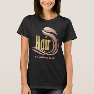 T-shirt Gold, Gold Rose et coiffeur noir