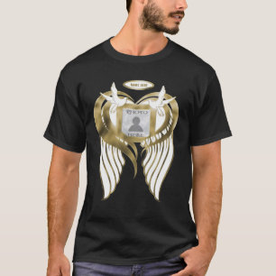 T-shirt Gold Memorial Ajouter une photo avec des ailes,