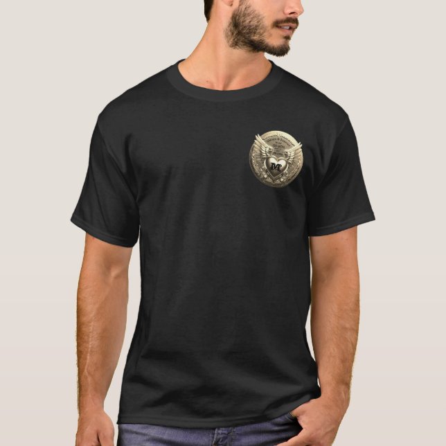 T-shirt Gold Monogram Template  (Devant)