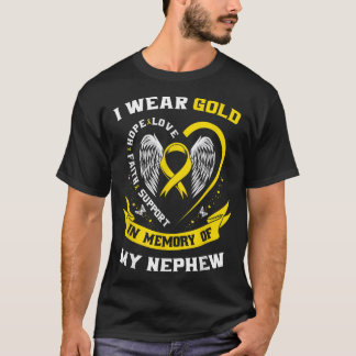 T-shirt Gold Pour Les Articles De Sensibilisation Au Cance