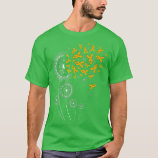 T-shirt Gold Ribbon & Dandelion Childhood Cancer Awareness