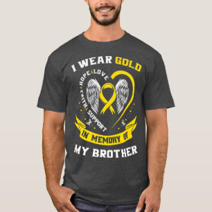 T-shirt Gold Ruban Enfance Cancer Sensibilisation Brother