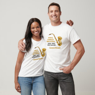 T-shirt Gold Saxophone Player Groupe personnalisé
