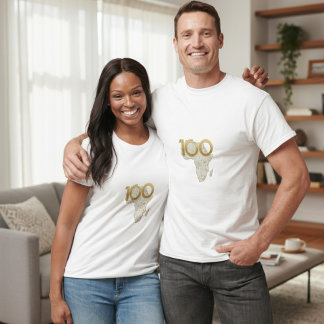 T-shirt Golden Africa Centennial Legacy - 100 Years of Her