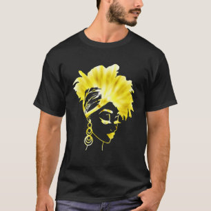 T-shirt Golden Afro Black Woman Histoire Noire Mois Afriqu