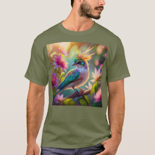 T-shirt Golden Crested Green Headed Finch Imaginaire Oisea
