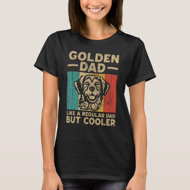 T-shirt Golden Dad  Retro Golden Retriever (Devant)