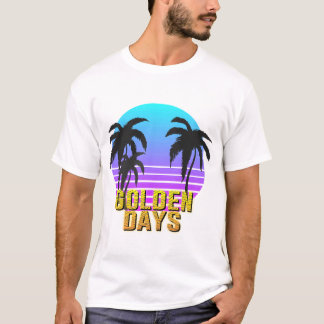 T-shirt Golden Days Retro Sunset