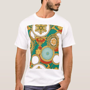 T-shirt Golden Elegant Arrière - plan arabesque