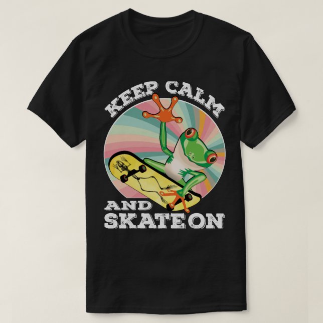 T-shirt Golden Frog On Skateboard Design Idée cadeau, Yall (Design devant)