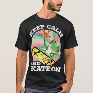 T-shirt Golden Frog On Skateboard Design Idée cadeau, Yall