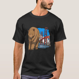 T-shirt Golden Gate Bridge Ours Animal Nourriture Femmes F
