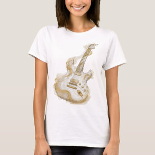 T-shirt GOLDEN GUITAR Argent Cool Conception sur mesure