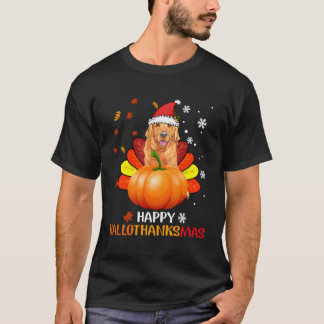 T-shirt Golden Hallothanksmas Halloween pour Christma