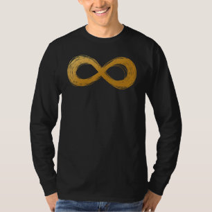 T-shirt Golden Infinity Neurodiversity Symbole Autisme Awa