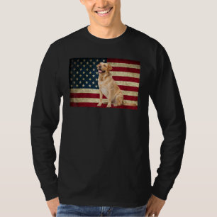 T-shirt Golden Labrador extracteur American Flag Animal an