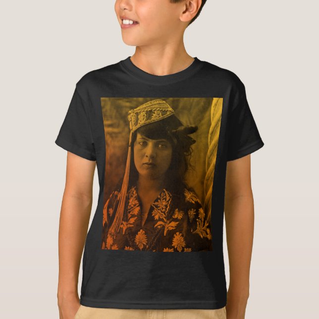 T-shirt Golden Maghreb Juive Tunisienne Djerba fille Femme (Devant)