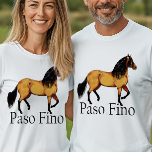 T-shirt Golden Paso Fino Horse Illustration Equestre
