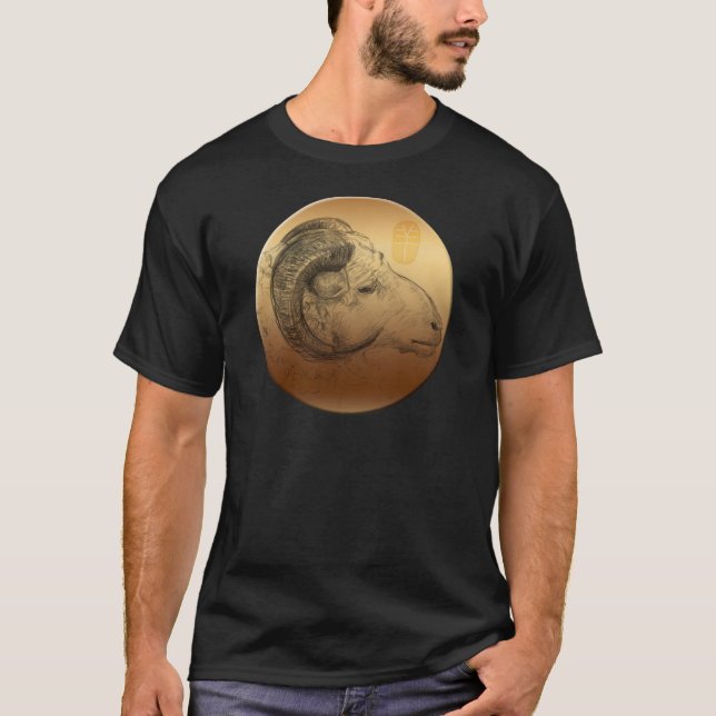 T-shirt Golden Ram Année Astrologie chinoise Zodiac B Homm (Devant)