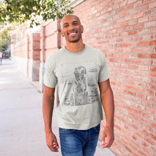 T-shirt Golden Retriers Art meilleur papa jamais