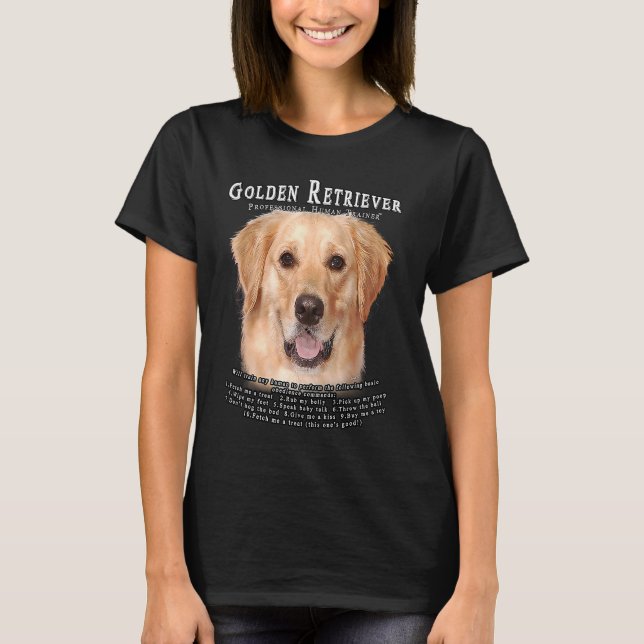 T-shirt Golden Retriever 2 Owner  Human Trainer (Devant)