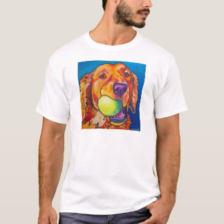 T-shirt Golden retriever avec la boule