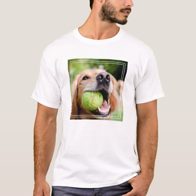 T-shirt Golden Retriever Avec Le Bal De Tennis (Devant)