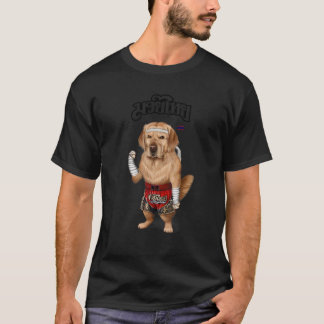 T-shirt Golden Retriever Chien Comme Muay Thai Kick Boxe C