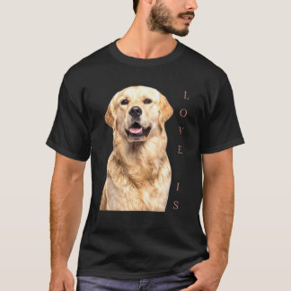 T-shirt Golden Retriever Chien Maman Papa Aime Chiot Pet T
