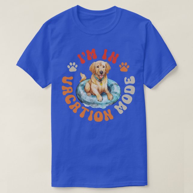 T-shirt Golden Retriever Chien mode de vacances 1 (Design devant)